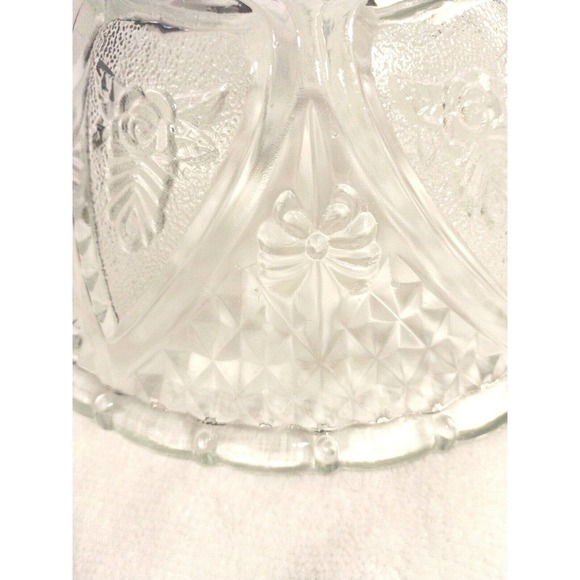 KIG Malaysia Bowl Clear Pressed Glass Heart Candy Serving Dish - Picture 5 of 9